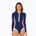 Women's one-piece swimsuit  Rip Curl Surf Stripe UPF Surf Suit dark navy