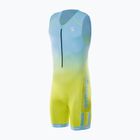 Men's triathlon suit Synergy Elite Sleeveless Trisuit mint/yellow