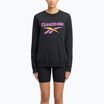 Women's Reebok Identity Big Logo Fleece Crew black/purple rave/electric amber sweatshirt