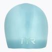 TYR Long Hair Wrinkle Free Silicone swimming cap light blue
