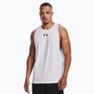 Under Armour Baseline Cotton Tank 100 men's basketball jersey white and black UAR-1361901100-100