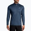 Men's Brooks Dash 1/2 Zip 2.0 blue slate running sweatshirt