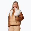 Columbia Pike Lake II Cropped canoe/ chalk/ camel brown women's down jacket