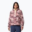 Columbia Helvetia II Printed Cropped Half Snap fig pasteled/multi Women's fleece sweatshirt