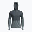 Men's Icebreaker Merino 200 RealFleece Descender Zip Hoodie abyss/blue ash/black trekking sweatshirt