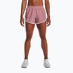 Under Armour Fly By 2.0 women's running shorts pink and white 1350196-697