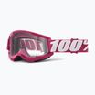 100% Strata 2 fletcher/clear cycling goggles