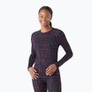 Women's Smartwool Merino 250 Baselayer Crew Boxed thermal longsleeve purple iris digi plaid