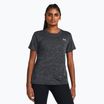 Women's training T-shirt Under Armour Tech Textured black/white