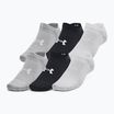 Under Armour Essential No Show 6 Pack training socks black/black/halo gray