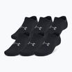 Under Armour Essential No Show 6 Pack training socks black/black/castlerock