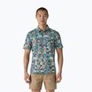 Patagonia men's Go To swallowtail geo/still blue shirt
