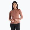 Women's New Balance Athletics Heat Grid 1/2 Zip sparrow heather running longsleeve