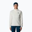 The North Face women's 100 Glacier 1/4 Zip white dune/npf sweatshirt