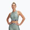 Women's training top Under Armour Heat Gear Rib Tank silica green/silica green/white
