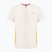 Men's running T-shirt Under Armour Trail Run Zip stone/noble gold/reflective