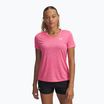 Under Armour Tech V-Twist women's training T-shirt super pink/white