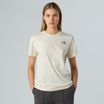 The North Face women's Box Nse Relaxed white dune/slate moss t-shirt