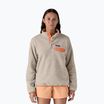Patagonia women's trekking sweatshirt LW Synch Snap-T P/O oatmeal heather w/heirloom peach