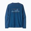 Men's Patagonia Cap Cool Daily Graphic Shirt '73 skyline / clement blue x-dye longsleeve