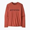 Men's longsleeve Patagonia Cap Cool Daily Graphic Shirt '73 text logo / potters red x-dye