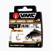VMC Karp Gold methode leader loop hook with barb + line 10 pcs gold 271102