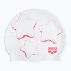 Children's swimming cap arena Print star graphic / white