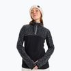 Women's ROXY Sayna Half Zip sweatshirt true black roxygram tonal