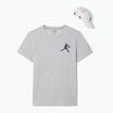 Men's tennis shirt Lacoste TH1044 silver chine/navy blue