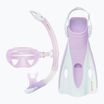 Aqualung Nabul snorkelling set mask + snorkel + fins translucid purple