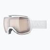 UVEX Downhill 2100 V ski goggles white matt/mirror silver/variomatic clear