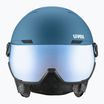 Ski helmet UVEX Wanted Visor stone blue matt/mirror blue/smoke