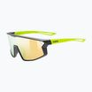 UVEX children's sunglasses Skyryse Jr black/yellow matt/mirror yellow