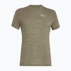 Salewa Puez Melange Dry men's trekking shirt dark olive melange