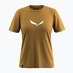 Women's t-shirt Salewa Solid Dry golden brown new logo