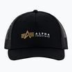 Men's Alpha Industries Label Trucker baseball cap black
