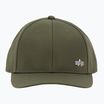 Alpha Industries Metal Label men's baseball cap dark olive