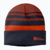 Jack Wolfskin Stripy Knit children's winter hat night blue