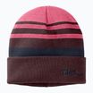 Jack Wolfskin Stripy Knit pink lemonade children's winter beanie