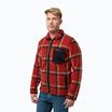 Men's Jack Wolfskin Fleece Sweatshirt Felslicht Check intense rust