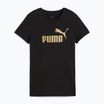 Women's T-shirt PUMA ESS Metallic No. 1 Logo Tee puma black/metallic gold