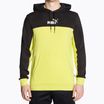 Men's sweatshirt PUMA ESS+ Block Hoodie TR puma black/lime sheen