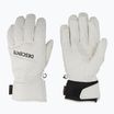 Men's Descente Ski Gloves 5 Finger Leather white