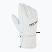 Men's Descente Ski Gloves 5 Finger Leather white