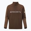 Men's Descente Chest Logo T-Neck sweatshirt shoulder brown