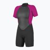 O'Neill Reactor-2 2 mm Back Zip S/S Spring black/berry women's wetsuit