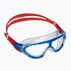 Speedo Rift Junior lava red/beautiful blue/clear children's swim mask 8-01213C811