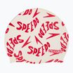Speedo children's swimming cap Slogan Print white/red