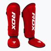 RDX T1 Shin Instep Guards tibia and foot protectors red/white