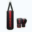 RDX F6 Junior Punch Bag + Boxing Gloves matte red